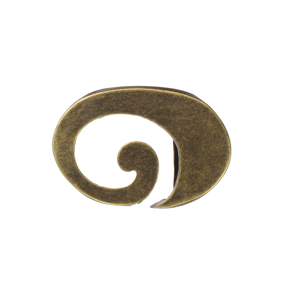 Gürtelschnalle 3cm Schnecke messing