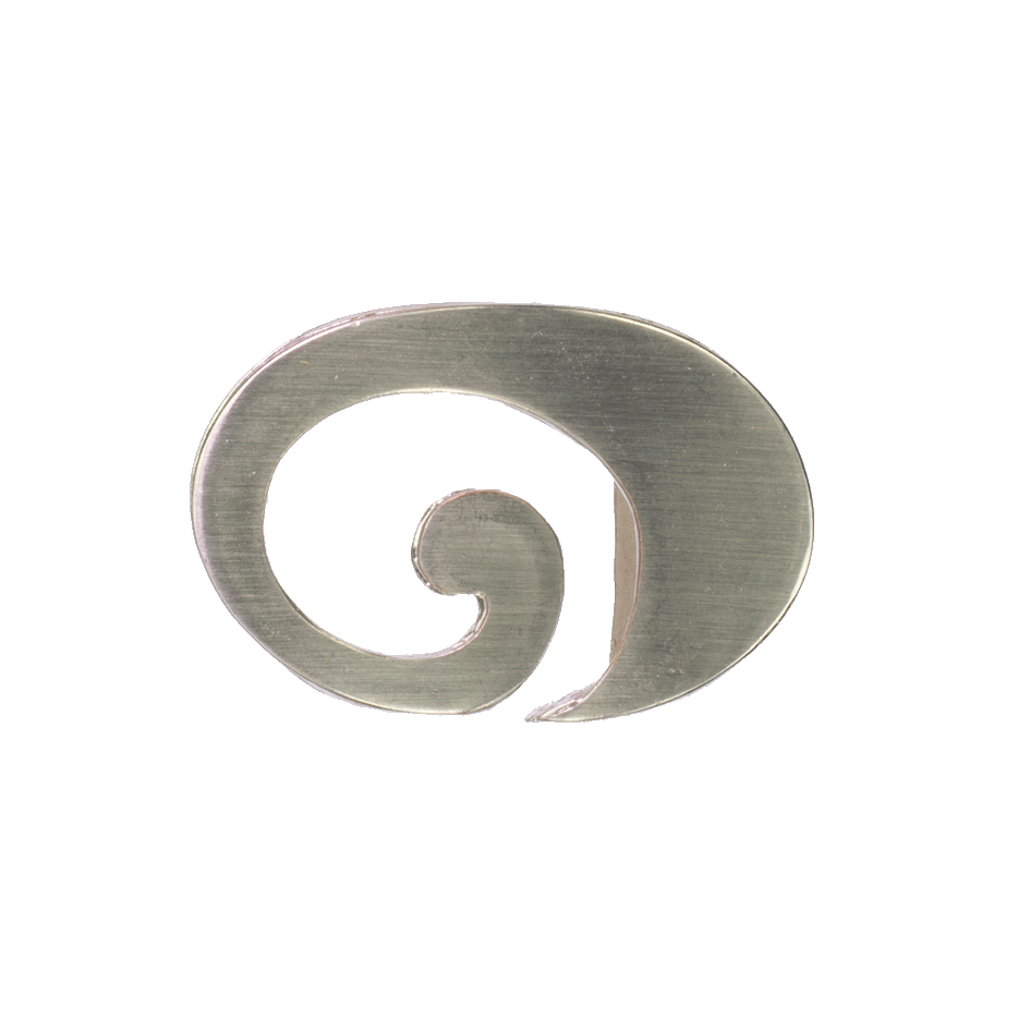 Gürtelschnalle 3cm Schnecke silber glänzend
