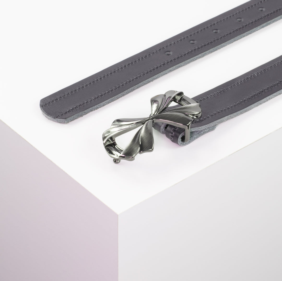 Ledergürtel 3cm mit Schnalle Paris navi Reißverschluss