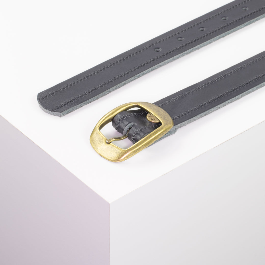 Ledergürtel 3cm mit Schnalle Budapest messing navi Reißverschluss