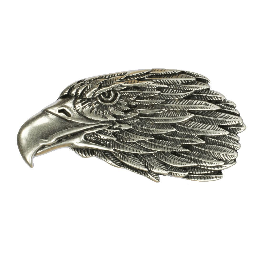 Gürtelschnalle 4cm Adler silber matt