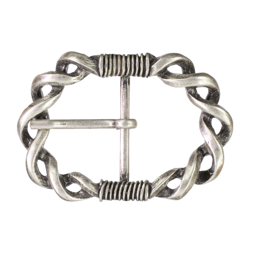 Gürtelschnalle 4cm Gewickelter Knoten silber