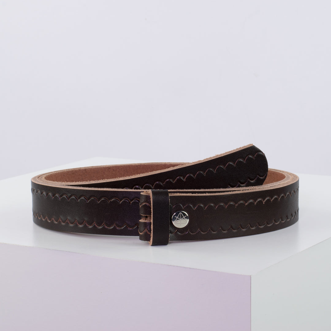 Ledergürtel 3cm ohne Schnalle
