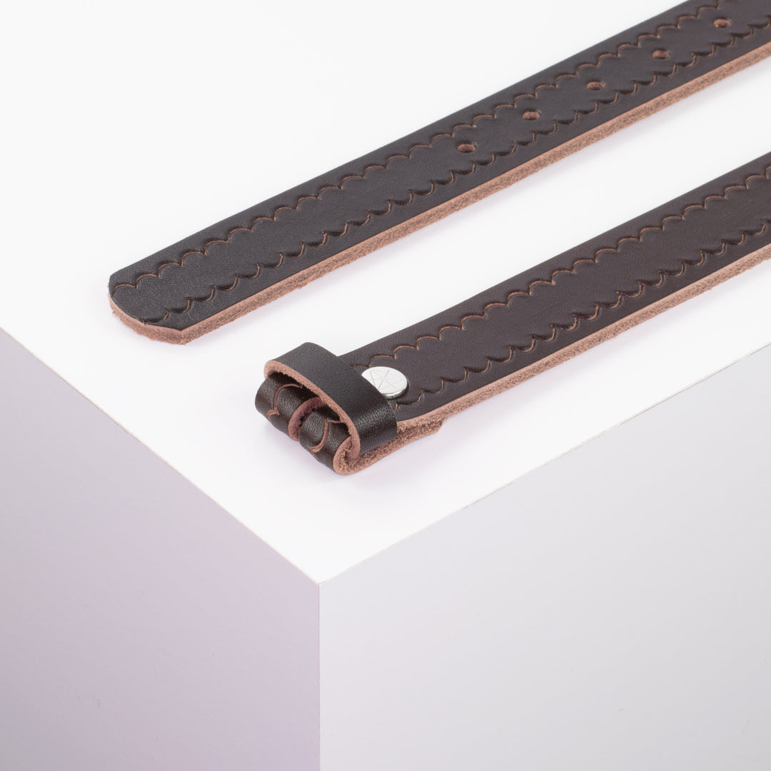 Ledergürtel 3cm ohne Schnalle
