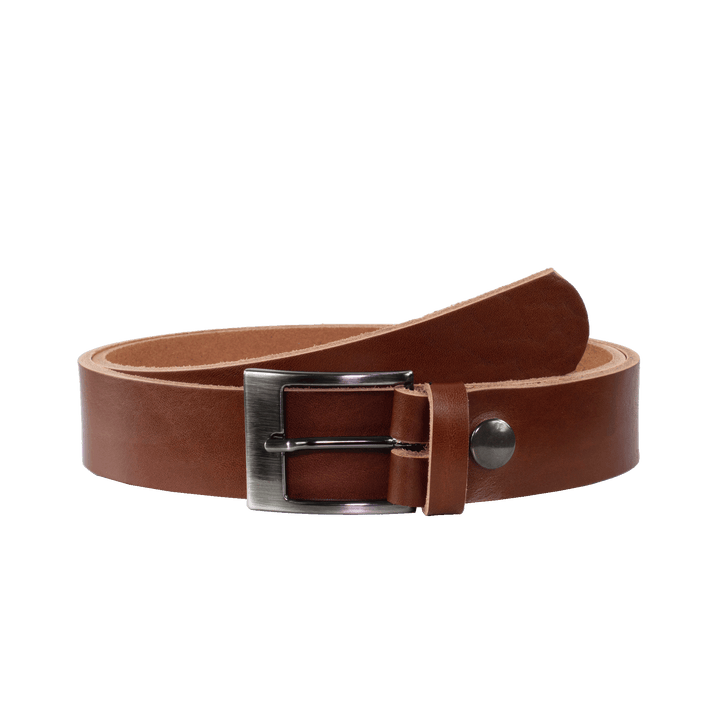 Ledergürtel 3,5cm mit Schnalle Barcelona cognac ohne Muster
