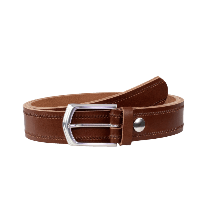 Ledergürtel 3,5cm mit Schnalle Marrakesch cognac Reißverschluss