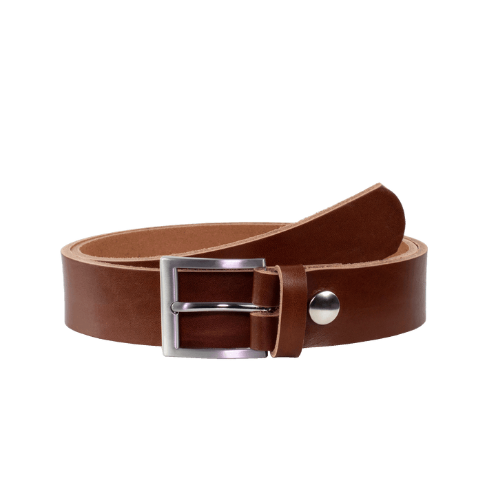 Ledergürtel 3,5cm mit Schnalle San Francisco cognac ohne Muster