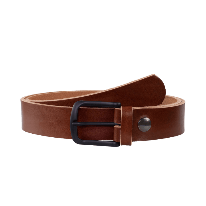Ledergürtel 3,5cm mit Schnalle Rio cognac ohne Muster