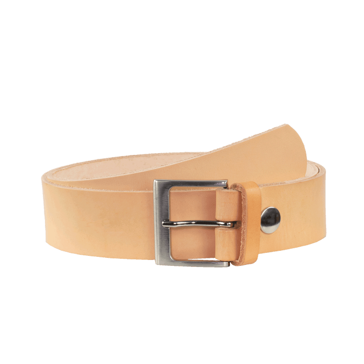 Ledergürtel 4cm mit Schnalle Copenhagen natur ohne Muster