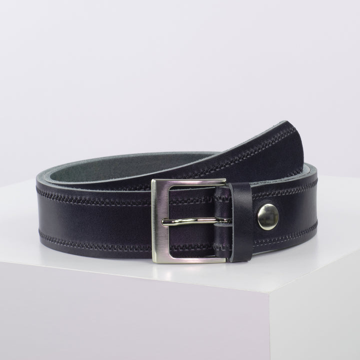 Ledergürtel 4cm mit Schnalle Copenhagen navi Reißverschluss