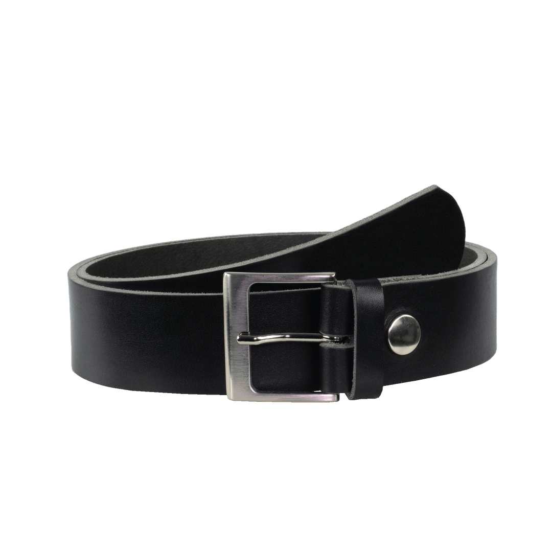 Ledergürtel 4cm mit Schnalle Copenhagen schwarz ohne Muster