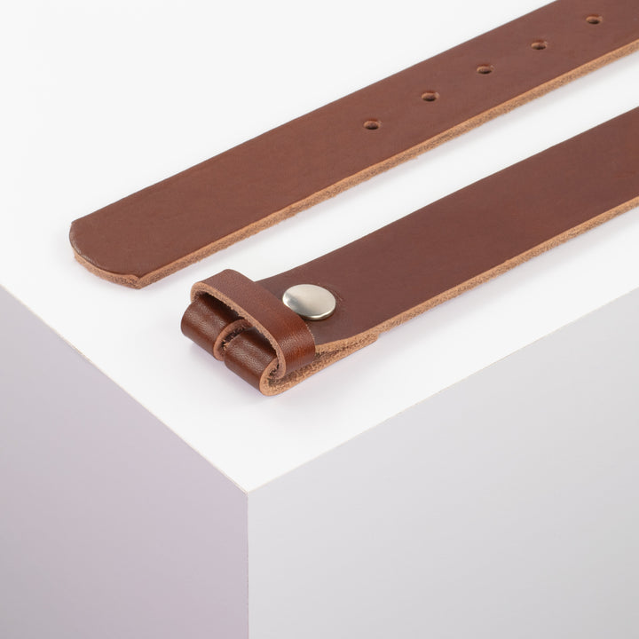 Ledergürtel 3.5cm cognac ohne Muster