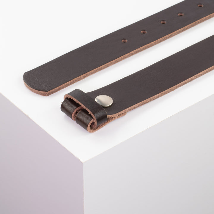 Ledergürtel 3.5cm braun ohne Muster