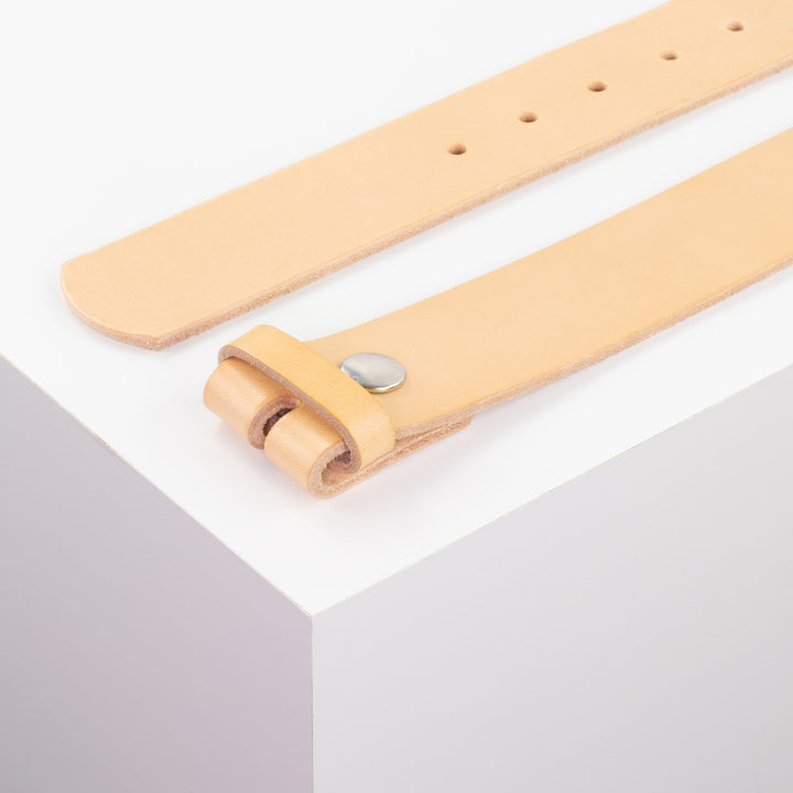 Ledergürtel 4cm natur ohne Muster