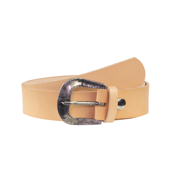 Ledergürtel 4cm mit Schnalle Berlin natur ohne Muster