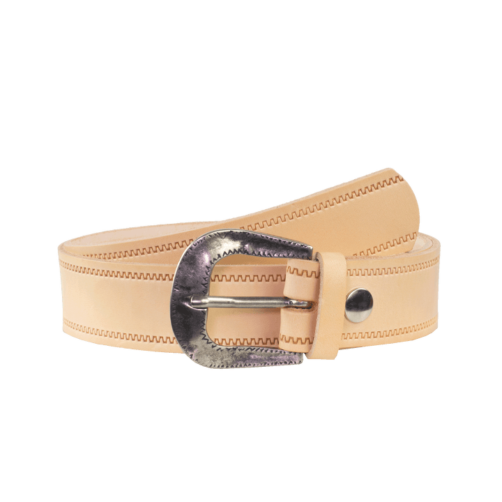 Ledergürtel 4cm mit Schnalle Berlin natur Reißverschluss