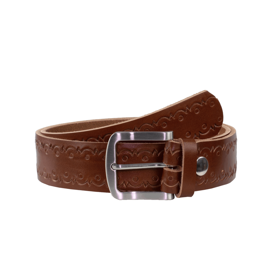 Ledergürtel 4cm mit Schnalle Tokyo cognac Lochwelle