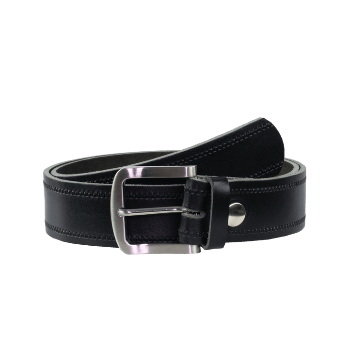 Ledergürtel 4cm mit Schnalle Tokyo schwarz Reißverschluss