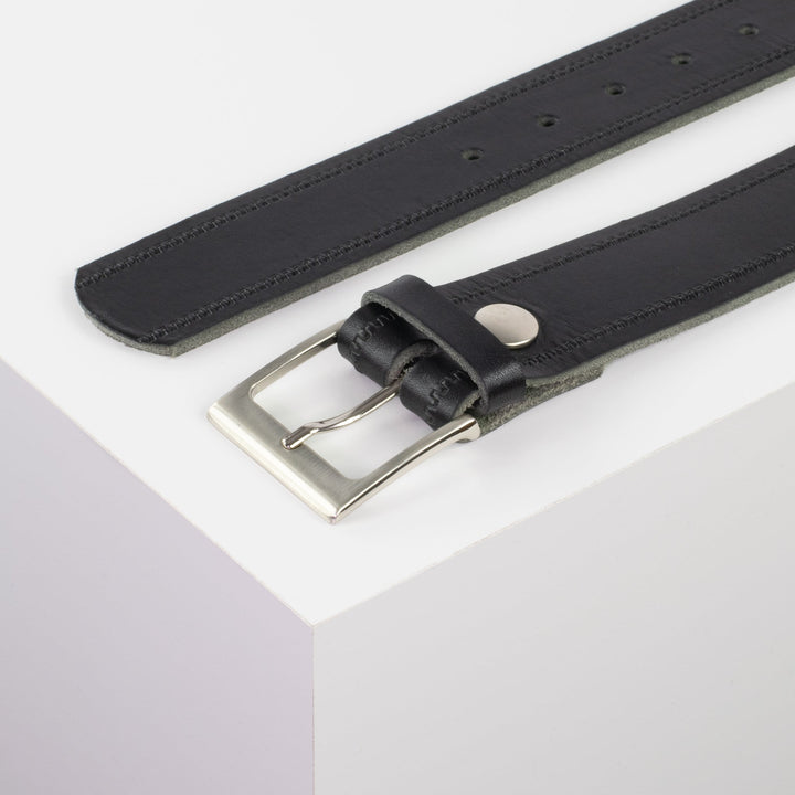 Ledergürtel 4cm mit Schnalle Copenhagen schwarz Reißverschluss